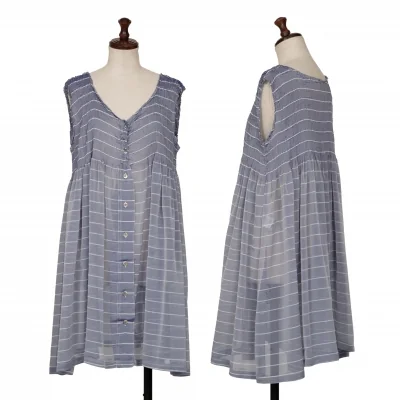 ISSEY MIYAKE me See-through Stripe Sleeveless Tunic