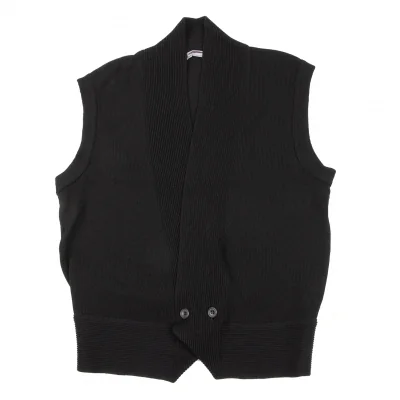 ISSEY MIYAKE MEN Shawl Collar Double Button Knit Vest