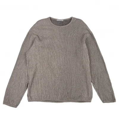 ISSEY MIYAKE MEN Stripe Woven Cotton Long Sleeve T Shirt