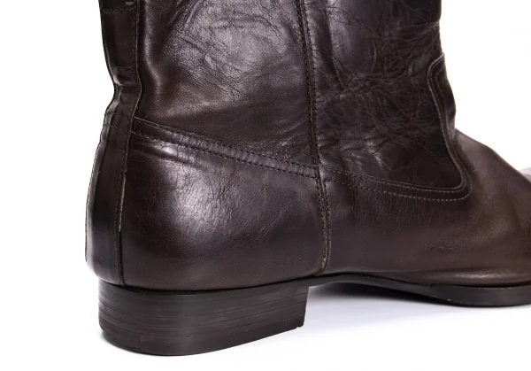 ISSEY MIYAKE MEN Leather mid Height Boots K-132491_009