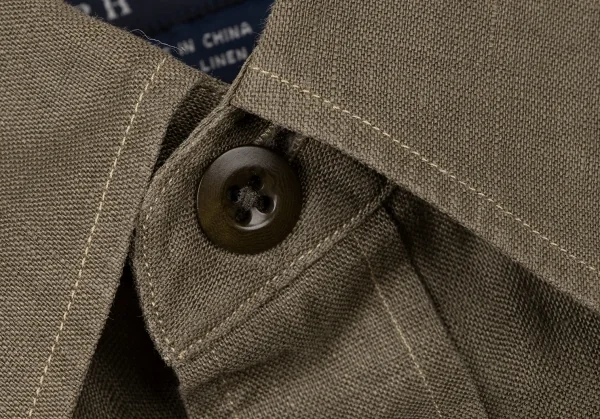 ラルフローレンRALPH LAUREN リネンダブルポケットミリタリーシャツ カーキ9 K-132514_006