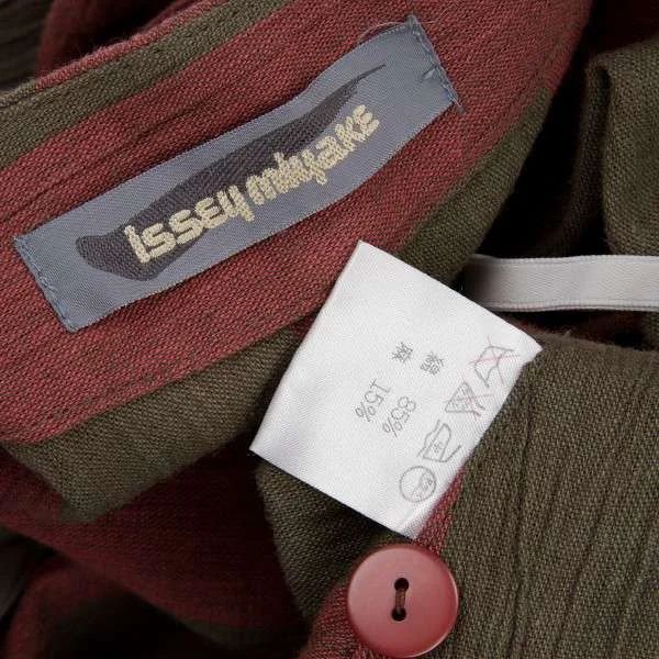 me ISSEY MIYAKE イッセイミヤケ　ストライプスカート Fサイズ イッセイミヤケISSEY MIYAKE SUNSET ストライププリーツ変形