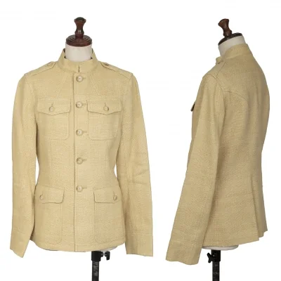 RALPH LAUREN Silk Blended Jute Safari Jacket