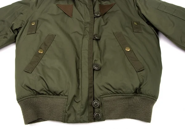 RALPH LAUREN Boa Collar Nylon Bomber Jacket K-132519_013