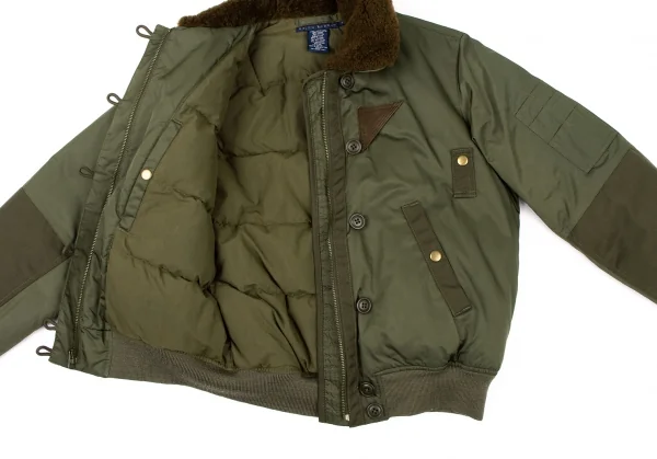 RALPH LAUREN Boa Collar Nylon Bomber Jacket K-132519_016