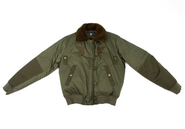 ラルフローレンRALPH LAUREN ボア襟ナイロンボンバージャケット