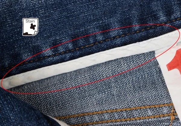 ドルチェ&ガッバーナDOLCE&GABBANA ステッチデザインクラッシュデニム 紺46 K-132526_008