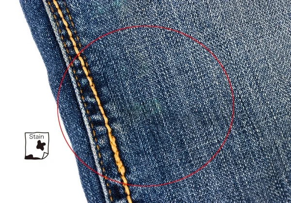 ドルチェ&ガッバーナDOLCE&GABBANA ステッチデザインクラッシュデニム 紺46 K-132526_011