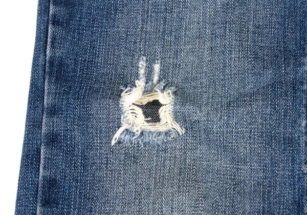 ドルチェ&ガッバーナDOLCE&GABBANA ステッチデザインクラッシュデニム 紺46 K-132526_012