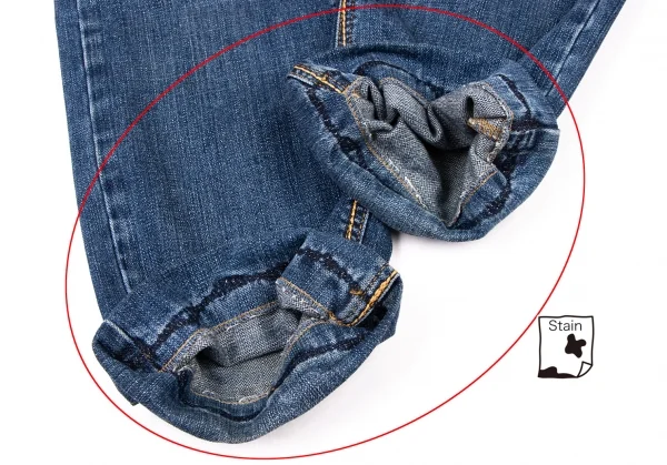 ドルチェ&ガッバーナDOLCE&GABBANA ステッチデザインクラッシュデニム 紺46 K-132526_014