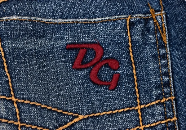 ドルチェ&ガッバーナDOLCE&GABBANA ステッチデザインクラッシュデニム 紺46 K-132526_018