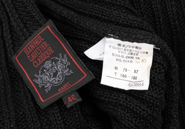 Jean-Paul GAULTIER CLASSIQUE Pocket Design Linen Knit Top K-132542_012