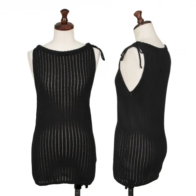 Jean-Paul GAULTIER FEMME Cotton Neck String Sleeveless Shirt