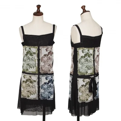 Jean-Paul GAULTIER FEMME Floral Printed Strap Mesh Tunic