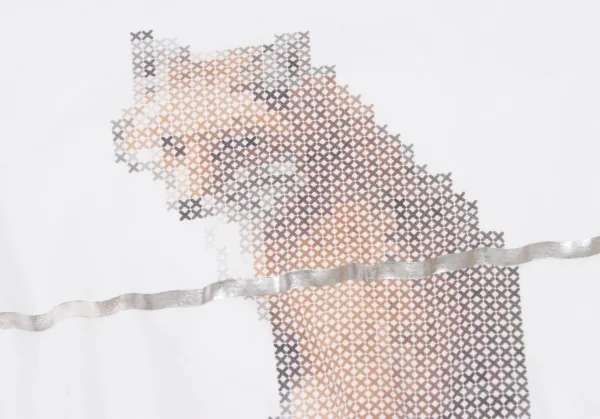 TARO HORIUCHI Rib Switching Fox Printed T Shirt K-132579_010
