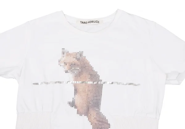 TARO HORIUCHI Rib Switching Fox Printed T Shirt K-132579_002