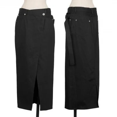 CoSTUMENATIONAL Cotton Belted Slit Skirt