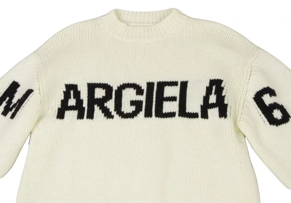エムエム 6 メゾン マルジェラMM6 MAISON MARGIELA ロゴインターシャニットワンピース 生成り14Y K-132607_003