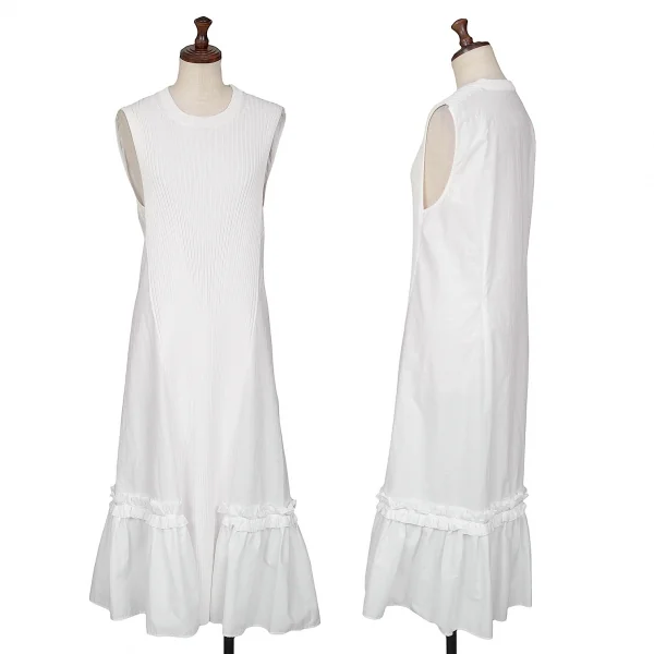 MM6 MAISON MARGIELA Rib Switching Sleeveless Dress White 42 K-132609_001