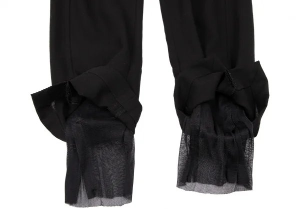 ANN DEMEULEMEESTER Mesh Layered Wool Pants K-132617_010