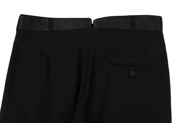 ANN DEMEULEMEESTER Mesh Layered Wool Pants K-132617_013