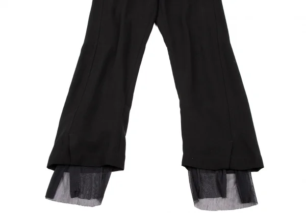 ANN DEMEULEMEESTER Mesh Layered Wool Pants K-132617_007