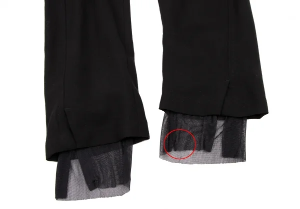 ANN DEMEULEMEESTER Mesh Layered Wool Pants K-132617_008