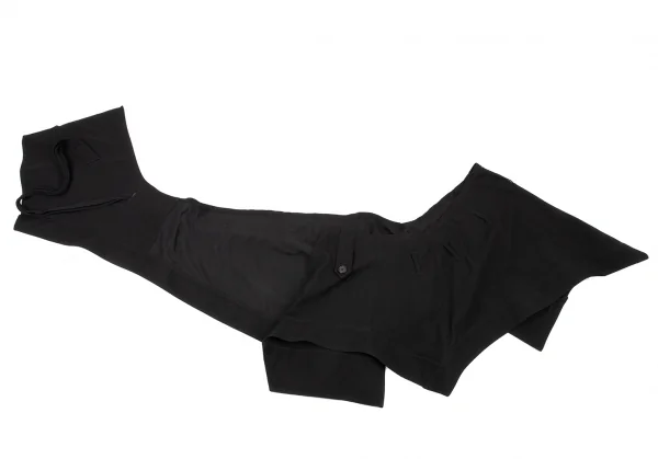 ANN DEMEULEMEESTER Wool Cotton Belted Wrap Skirt K-132618_012