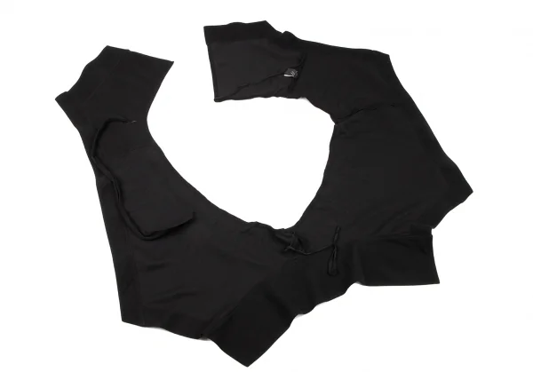 ANN DEMEULEMEESTER Wool Cotton Belted Wrap Skirt K-132618_013