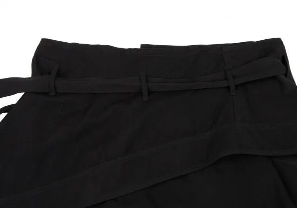 ANN DEMEULEMEESTER Wool Cotton Belted Wrap Skirt K-132618_015