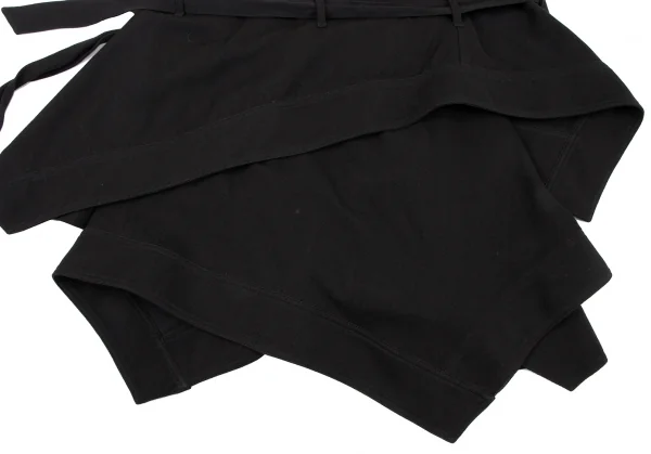 ANN DEMEULEMEESTER Wool Cotton Belted Wrap Skirt K-132618_016