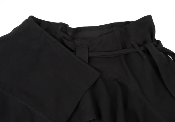 ANN DEMEULEMEESTER Wool Cotton Belted Wrap Skirt K-132618_003