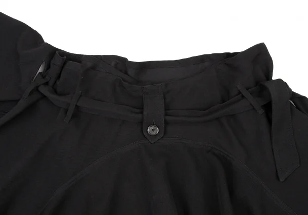 ANN DEMEULEMEESTER Wool Cotton Belted Wrap Skirt K-132618_005