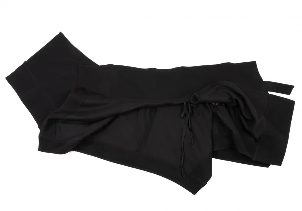 ANN DEMEULEMEESTER Wool Cotton Belted Wrap Skirt K-132618_009