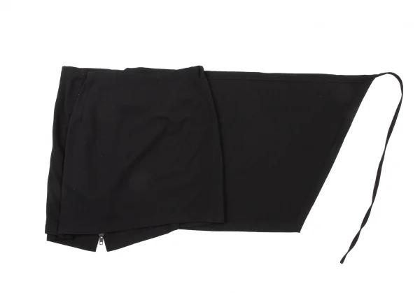 ANN DEMEULEMEESTER Stretch Wool Wrap Skirt K-132619_010