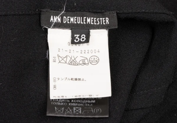 ANN DEMEULEMEESTER Stretch Wool Wrap Skirt K-132619_017