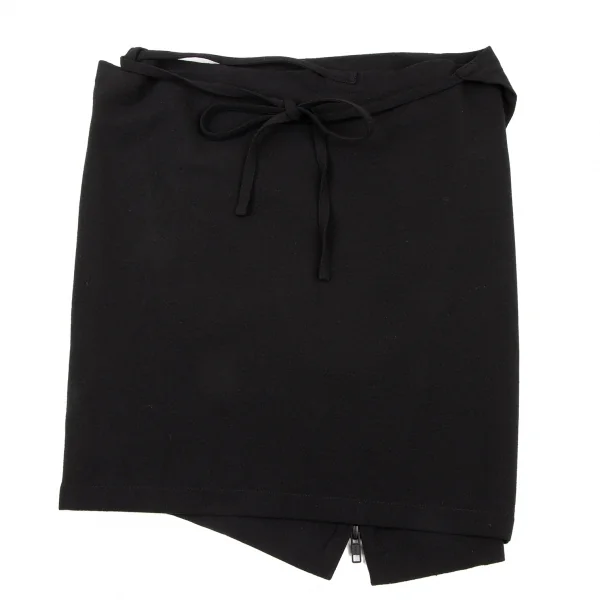 ANN DEMEULEMEESTER Stretch Wool Wrap Skirt K-132619_002