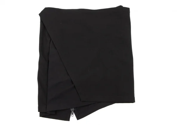 ANN DEMEULEMEESTER Stretch Wool Wrap Skirt K-132619_009