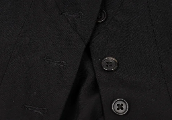 アンドゥムルメステールANN DEMEULEMEESTER レーヨンアセテートコードデザインジレベスト 黒34 K-132620_005