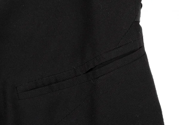 アンドゥムルメステールANN DEMEULEMEESTER レーヨンアセテートコードデザインジレベスト 黒34 K-132620_008