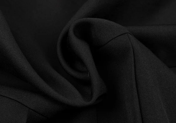 Yohji Yamamoto NOIR Hem Pleated Wool Gaba Wrap Mini Skirt K-132633_010