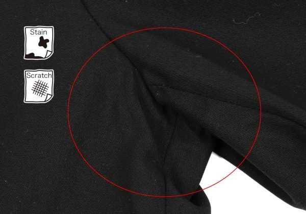 ヨウジヤマモト ノアールYohji Yamamoto NOIR コットン袖シフォン切替ジャケット 黒1 K-132635_004