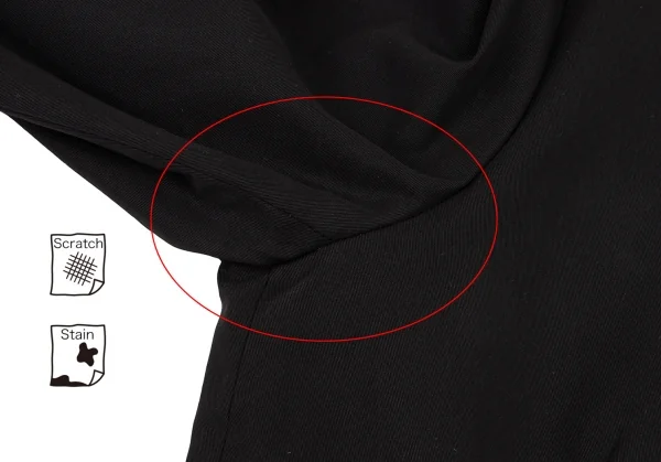 ヨウジヤマモト ノアールYohji Yamamoto NOIR コットン袖シフォン切替ジャケット 黒1 K-132635_005