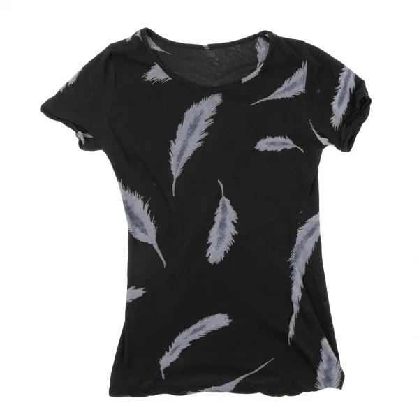 Yohji Yamamoto FEMME Feather Printed See-through T Shirt K-132637_002