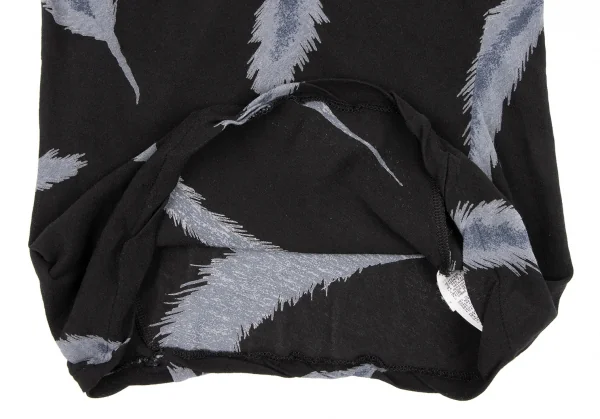 Yohji Yamamoto FEMME Feather Printed See-through T Shirt K-132637_007
