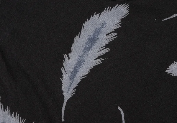 Yohji Yamamoto FEMME Feather Printed See-through T Shirt K-132637_008