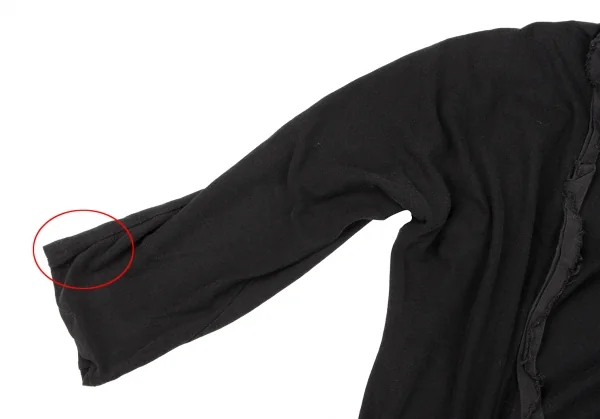 Yohji Yamamoto FEMME Frill Piping Cotton Hook Cardigan K-132640_005