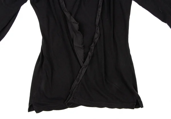 Yohji Yamamoto FEMME Frill Piping Cotton Hook Cardigan K-132640_008