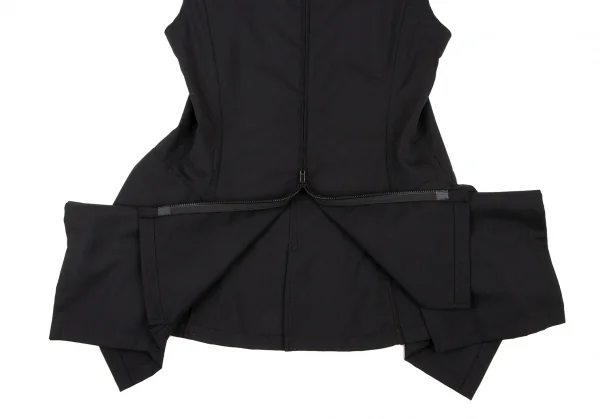 Yohji Yamamoto FEMME Back Zip Wool Sleeveless Top K-132641_010