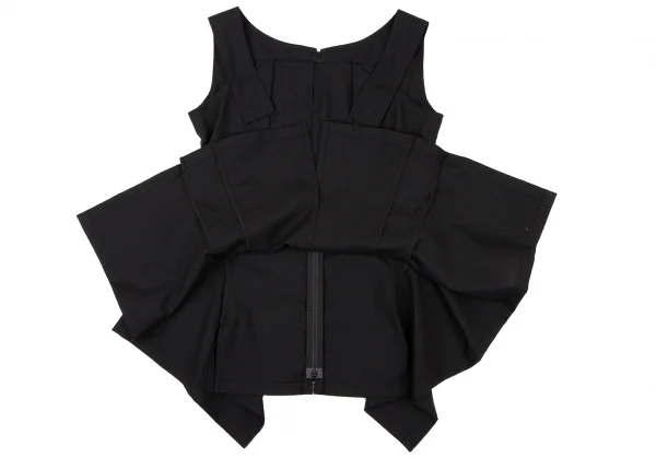 Yohji Yamamoto FEMME Back Zip Wool Sleeveless Top K-132641_008